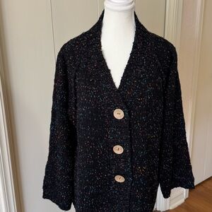 Women's Black Speckled Cardigan